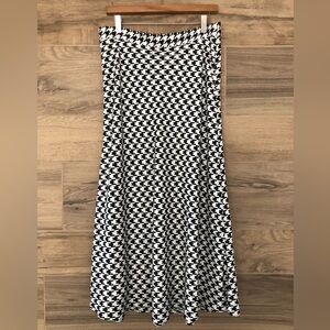 Equipment Black and White Midi Skirt